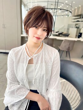 ロンド クラン 岡崎(Lond Clan) １０代２０代３０代丸み低め束感クビレショートボブ