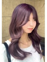 髪屋 紬&nbsp;ブリーチあり暗めラベンダー