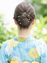 と和 巣鴨 清楚可愛い浴衣ヘアセット・パールシニヨン