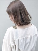 グレージュ ダブルカラー 簡単スタイリング!