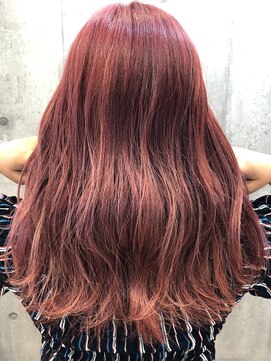 ニコ(nico) セミロング　ピンク　ハイトーン