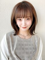 アフロート ディル(AFLOAT D'L)&nbsp;大人かわいい 外ハネくびれボブ ベージュ ラベンダーカラー KI