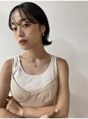 束感バングでオトナなコンパクトボブ
