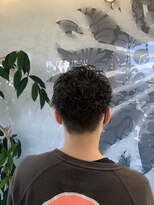 エディット アンド 緑地(Edit&)&nbsp;大人ツーブロックパーマ/柔らかくて色気のあるメンズスタイル