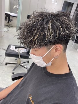 ネクストネオ 静岡(NEXT NEO) NEXT静岡NEO【櫻田】波巻きパーマ ハイライトメッシュマッシュ