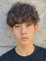 メンズパーマ波巻きスパイラルパーマツイストスパイラルパーマ