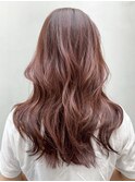 ゆる巻きロング_エアリーロングピンクブラウン_ba482831
