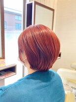 ヘアメイク アリエス 岩切店(HAIR MAKE aries) ワンブリーチ暖色カラー レッド 仙台 アリエス 岩切 利府 多賀城