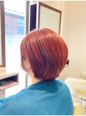 ワンブリーチ暖色カラー レッド 仙台 アリエス 岩切 利府 多賀城