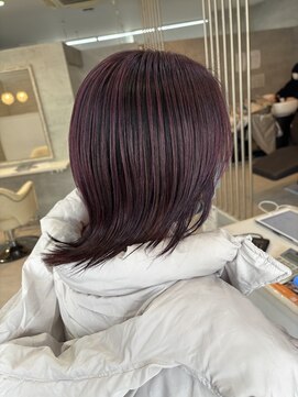 シャルムヘアー(charme hair) ピンクパープルバレイヤージュ