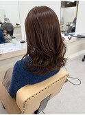 透明感ショコラブラウン/ゆる巻きカール