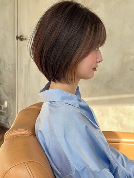 アフロート ルヴア(AFLOAT RUVUA) みねスタイル♪ 前下がり ひし形 ショートボブ 30代 40代 50代