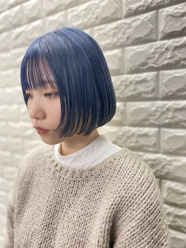 ユニバーストーキョー 池袋西口店(universe tokyo) ネイビーボブ【池袋西口/ダブルカラー】