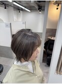 ショートボブ40代50代白髪ぼかし白髪染め博多