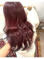ハニーシブヤ(HONEY shibuya) 髪質改善カラー　バイカルテ　ワインレッド　レイヤーカット