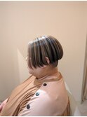 前下がりショートアンブレラカラー