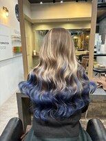 ラピス 横浜(Lapis)&nbsp;ミルクティーベージュシールエクステハイライトブリーチカラー