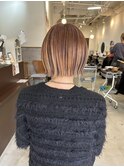 ベージュ/ローライト/津田沼/ボブ/ケアブリーチ/似合わせカット