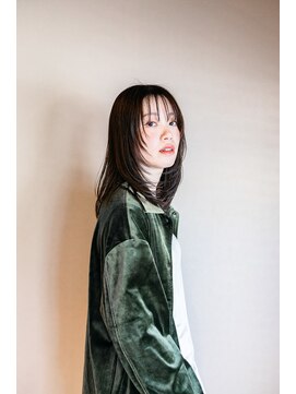 在り家 別邸(bettei) 《在り家 別邸》韓国風ミディアムレイヤー☆ブルーブラック