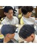 【有松指名】メンズカット＋フェザー等センターパートパーマ￥10120~