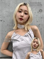 アプリ 大宮西口(appri) ハイトーンブロンド×顔まわりレイヤーボブ/大宮