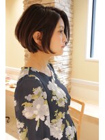 ３０代４０代５０大人可愛いひし形ボブ