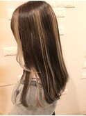 O-tete 太めストライプハイライトブリーチ