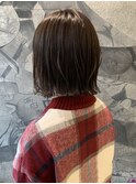抜け感色っぽ切りっぱなしボブ