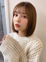 ベイルーム(BAYROOM by HONEY omotesando)&nbsp;大人可愛い20代30代40代小顔内巻きボブ×ラテベージュ