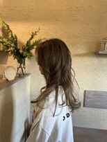 ワンネスヘアーサロン(oneness hair salon)&nbsp;バレイヤージュなベージュカラー