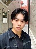 艶センターパートニュアンスパーマダークアッシュ韓国マッシュ
