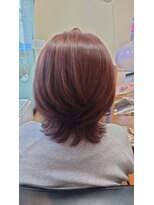 美容室 セサミ 白髪ぼかしカラーくびれボブヘアー