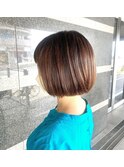 ☆ グレージュカラーに切りっぱなしボブ ☆
