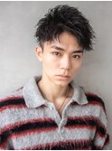 メンズ/アップバングショート/パーマ/池袋駅