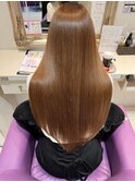 京都美容室 髪質改善 レイヤーカット ブリーチなし 透明感カラー