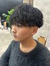 メンズカット+ツイストスパイラルパーマ￥12100