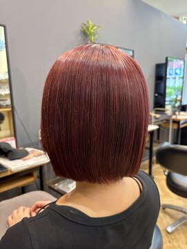 アルター(aL ter) 【ボブ×レッドカラー】暗めカラー/グランマッシュ/中島真里奈