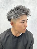 ルースト 西院店(ROOST)&nbsp;ツイストパーマ/ホワイトメッシュ/ジェットモヒカン