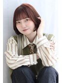 大人ボブ×ミニマルボブ×オレンジブラウン×20代ヘア×30代ヘア