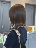 20代30代透明感モカブラウンショート×外ハネボブ韓国風