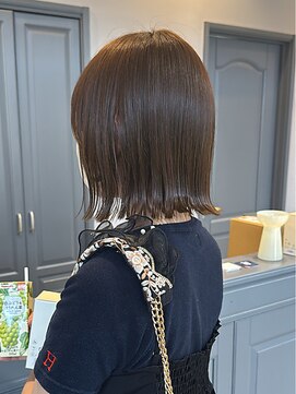 20代30代透明感モカブラウンショート×外ハネボブ韓国風