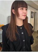 ワイドバングと姫カット ロングヘアでも雰囲気変えられます！