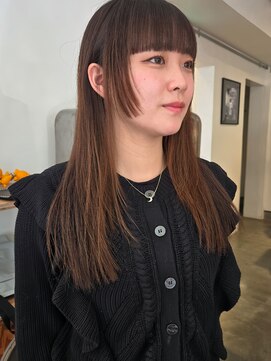 ワイドバングと姫カット ロングヘアでも雰囲気変えられます！