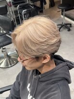 ハイプ 名古屋栄(HYPE)&nbsp;ホワイトベージュ×センターパート(名古屋/栄/メンズ)