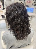 海外風カーリーパーマロング