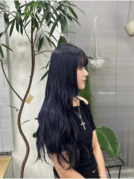 ヘアー アイス 御器所本店(HAIR ICI) blue color