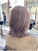 40代50代60代/脱白髪染め白髪ぼかしハイライト/くびれミディアム