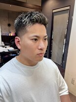 メンズ レオ 南森町店(men's LEO) 刈り上げアップバング×ハイライト、メッシュスタイル!!
