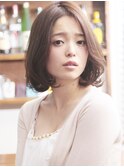 センターパート+柔らかウェーブが織りなすモテカワロブ☆