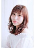 ミックスカールミディ/外ハネ◎20代30代40代50代